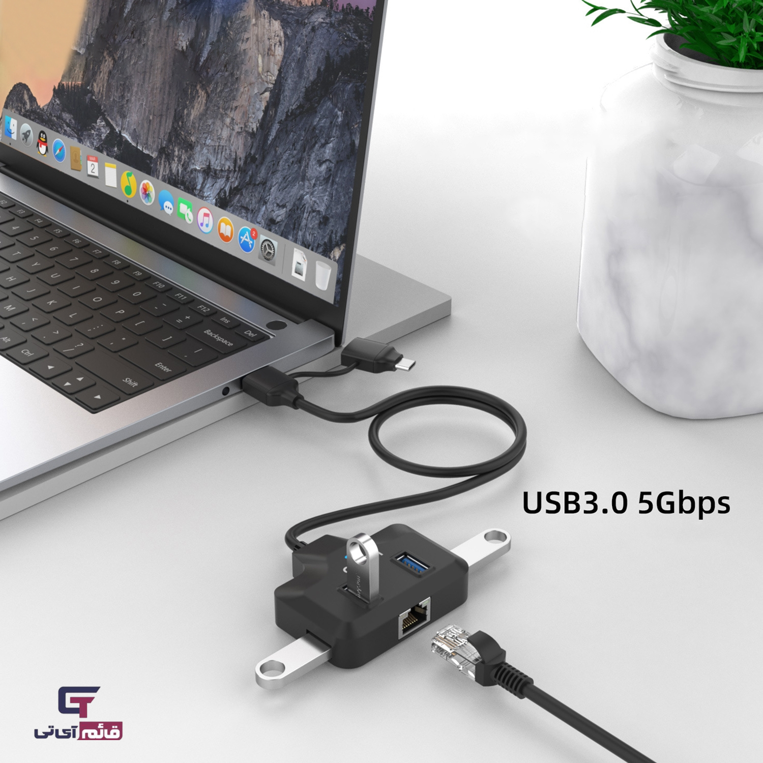 هاب چهار پورت اونتن مدل Hub Onten USB-C/USB3 To 4-Port OTN-UCA2310