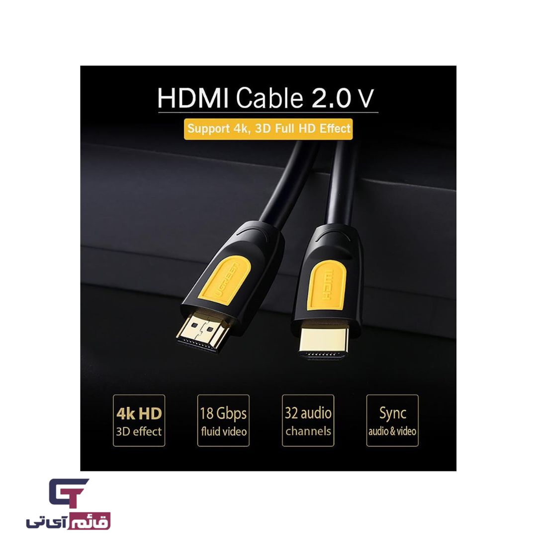 کابل انتقال تصویر یوگرین HD101 مدل Cable HDMI UGreen 10128 1.5M در قائم آیتی