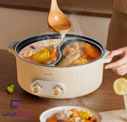 قابلمه برقی 6 لیتری شیائومی در قائم آی تی مدل Deerma Electric Hot Pot DG50W