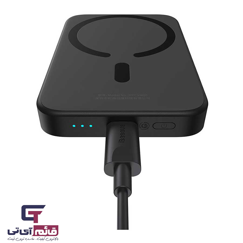 پاوربانک وایرلس و مگنتی باسئوس مدل Magnetic & Wireless Power Bank 6000Mah 20W Baseus PPCX130001 در قائم آی تی