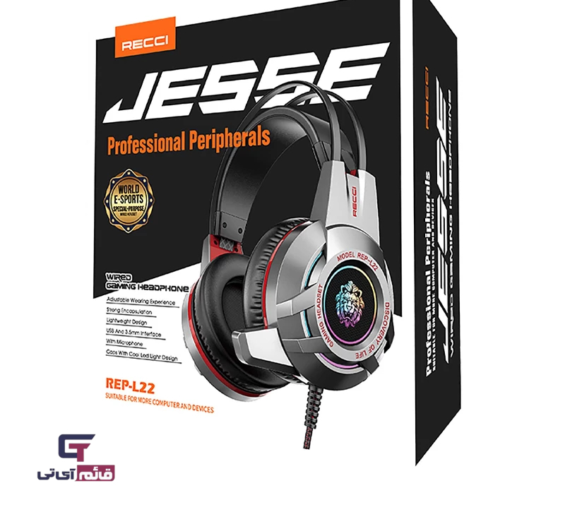 هدست گیمینگ سیم دار رسی مدHeadset Gaming Recci REP-L22 در قائم آی تی