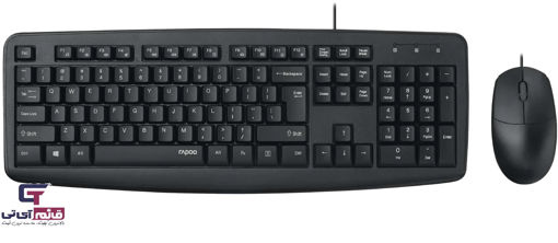 کیبورد و ماوس سیمدار رپو مدل Keyboard & Mouse Rapoo Wired  NX1600