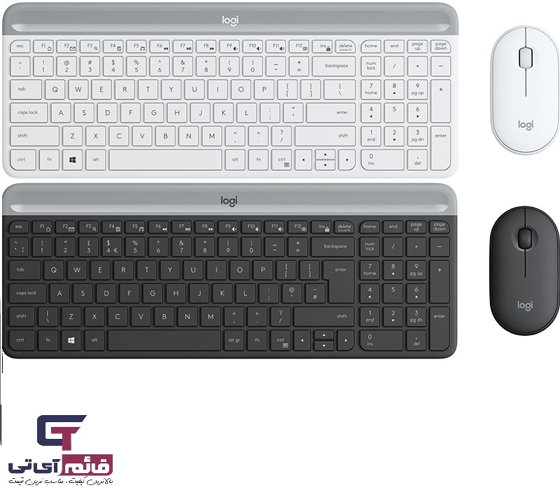 کیبورد و ماوس بدون سیم لاجیتک مدل KEYBOARD MOUSE LOGITECH MK-470 با حروف فارسی در قائم آی تی 