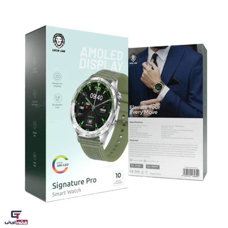 ساعت هوشمند گرین لاین مدل Smart Watch Green Lion Signature Pro GNSIGNPROSWBK در قائم آی تی