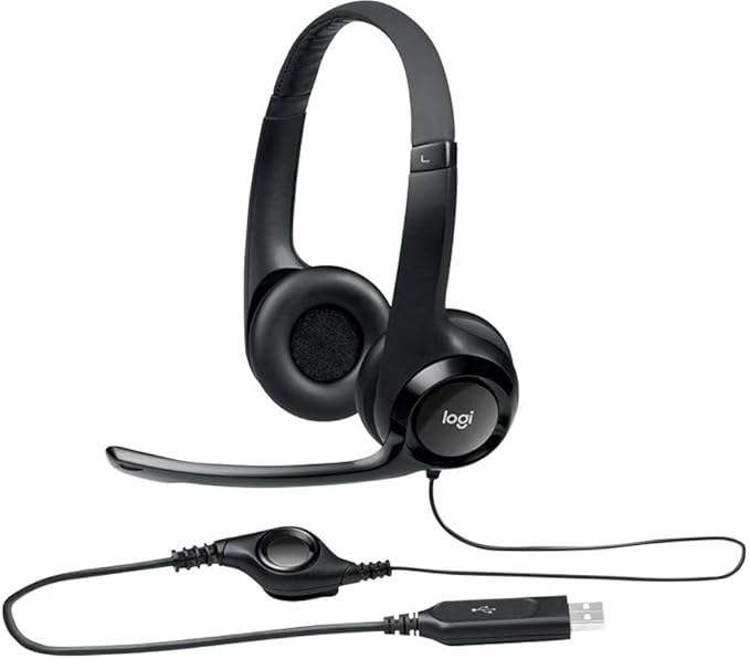 هدست سیمدار لاجیتک مدل Headset Wired Logitech USB H 390 در قائم آی تی