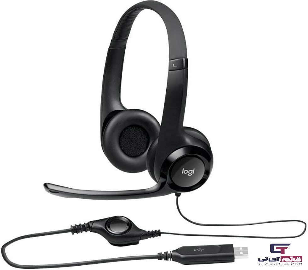 هدست سیمدار لاجیتک مدل Headset Wired Logitech USB H 390 در قائم آی تی