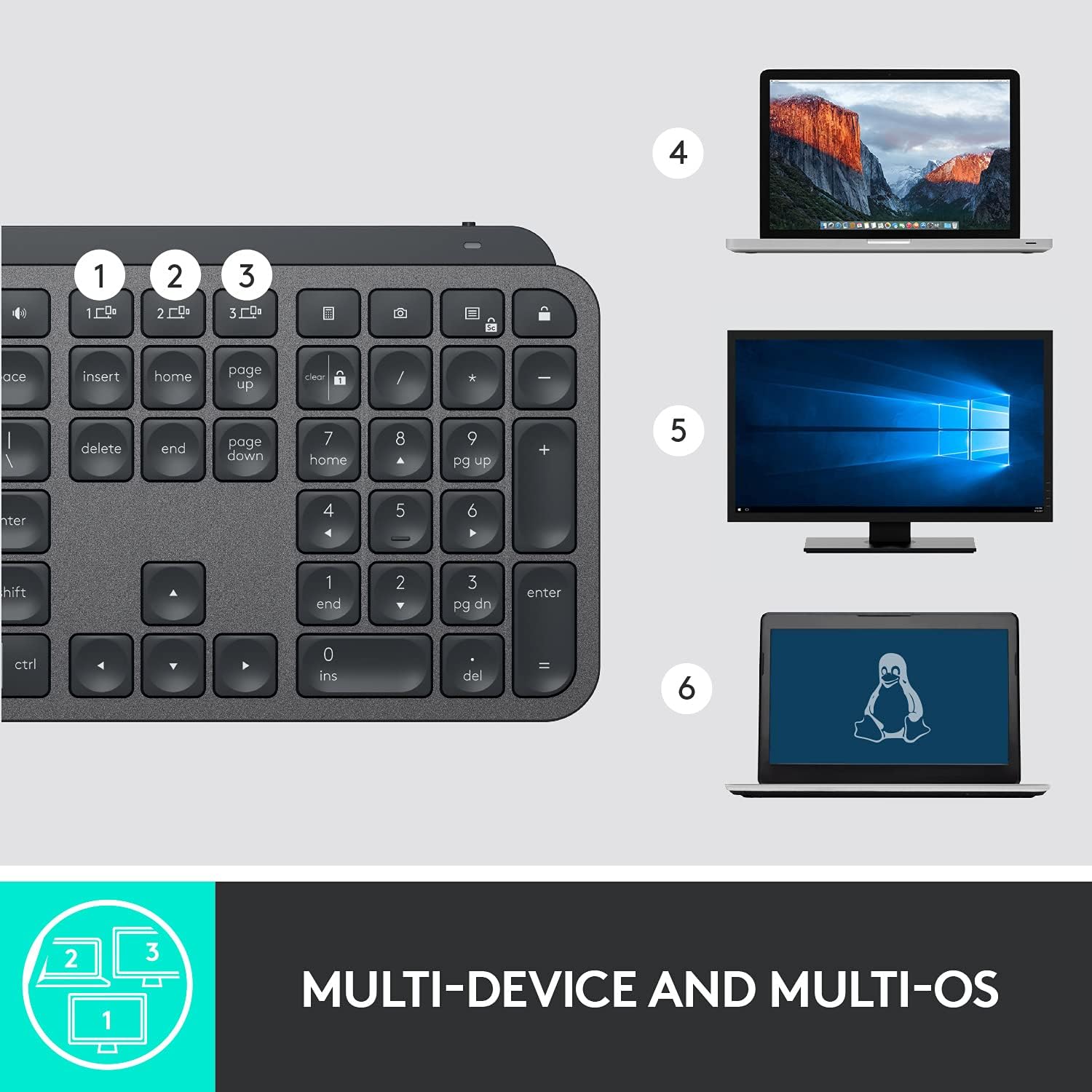 کیبورد بلوتوثی لاجیتک مدل Bluetooth Keyboard Logitech V MX Keys