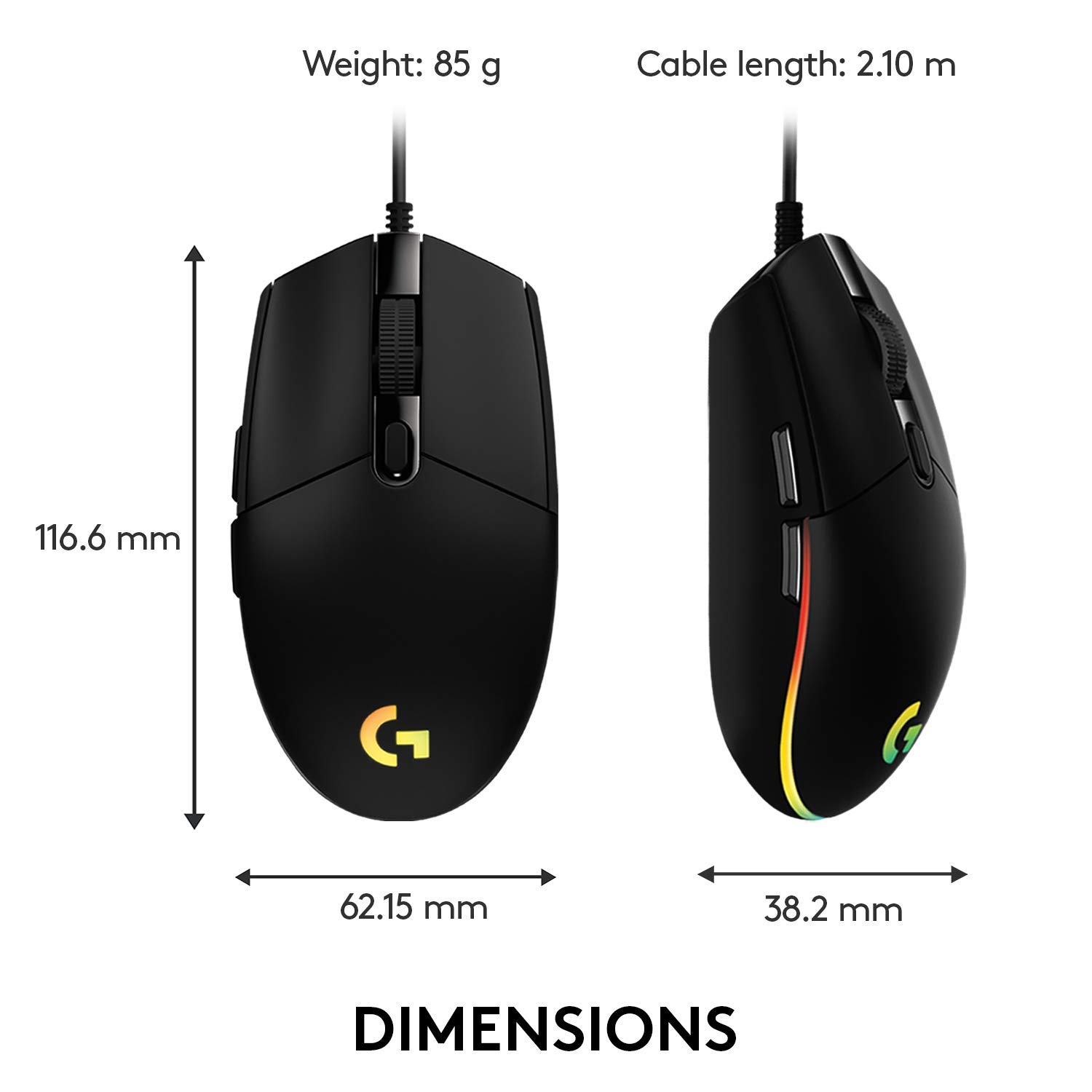 ماوس گیمین لاجیتک مدل Gaming Mouse Light Sync Logitech G-102