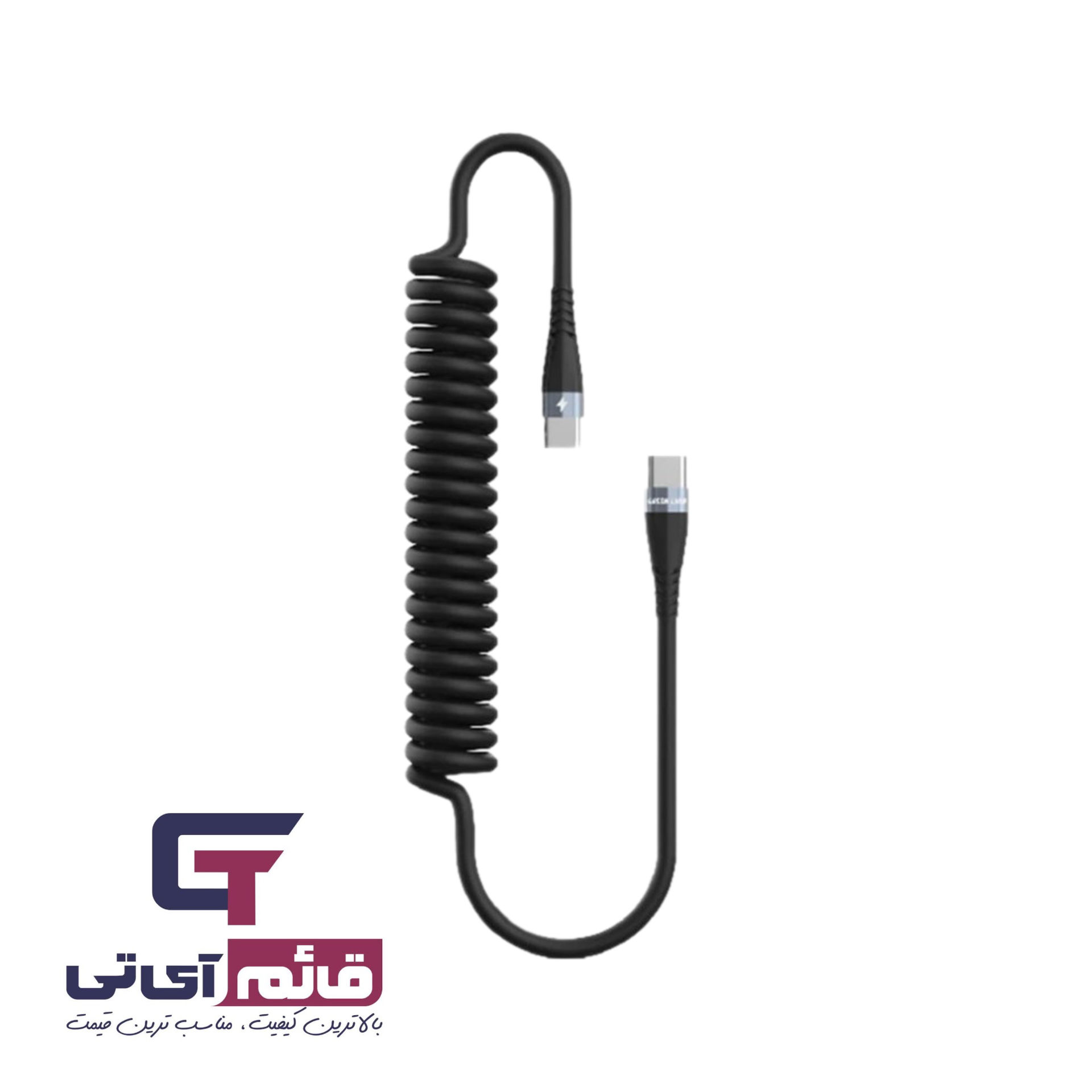 کابل شارژ دوسر تایپ سی گرین لاین مدل Cable Type-C Green Lion Spring GNSPRNGCTCBK 1.8M در قائم آی تی