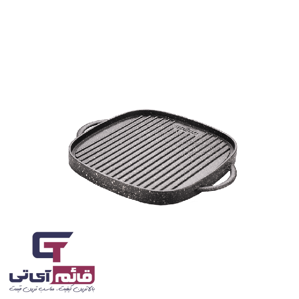 تابه گریل چدن دو طرفه مدل Cast Iron Square Grill Pan Size 28 Lorenza همراه با درب در قائم آی تی