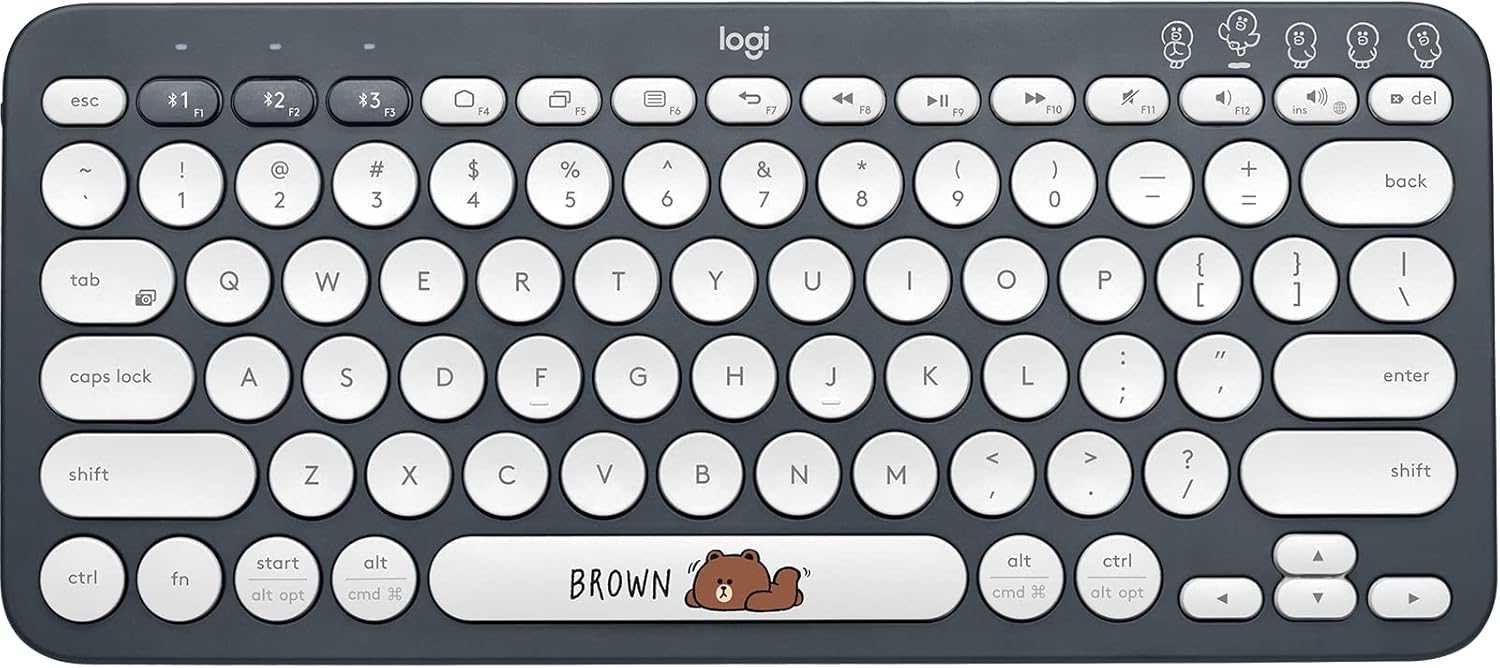 کیبورد بلوتوثی لاجیتک مدل KEYBOARD BLUETOOTH LOGITECH Line Friends K-380 در قائم آی تی 