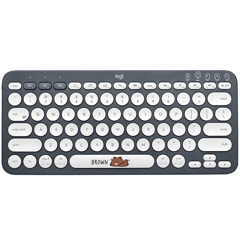 کیبورد بلوتوثی لاجیتک مدل KEYBOARD BLUETOOTH LOGITECH Line Friends K-380 در قائم آی تی 