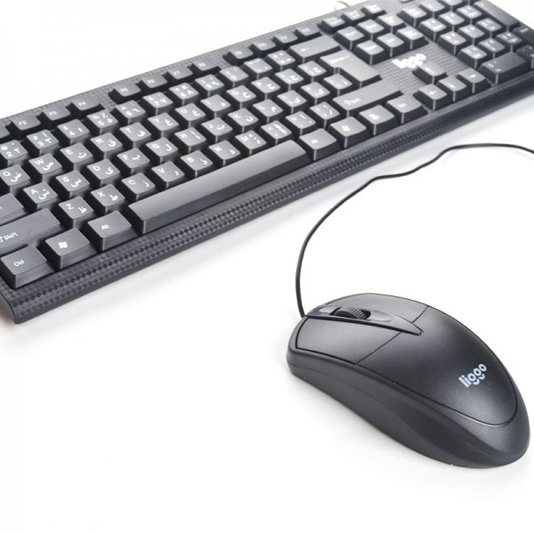 کیبورد و ماوس سیمدار لیگو مدل Keyboard & Mouse Liggo KM-601