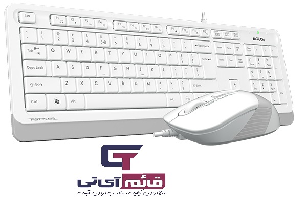 کیبورد و موس ایفورتک سیم دار KEYBOARD MOUSE A4TECH F1010 FSTYLER در قائم آی تی 