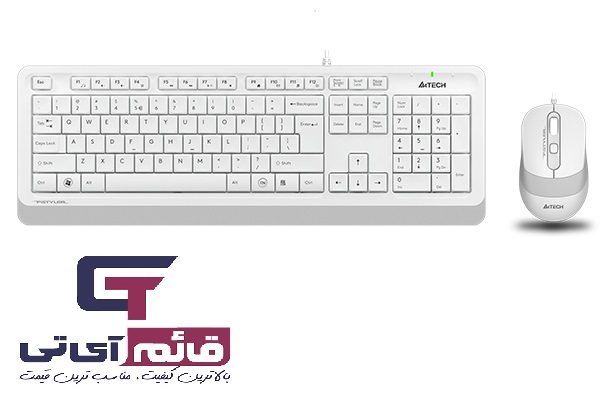 کیبورد و موس ایفورتک سیم دار KEYBOARD MOUSE A4TECH F1010 FSTYLER در قائم آی تی 