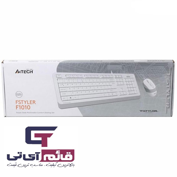 کیبورد و موس ایفورتک سیم دار KEYBOARD MOUSE A4TECH F1010 FSTYLER در قائم آی تی 