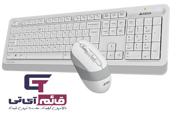 کیبورد ماوس ایفورتک بدون سیم مدل KEYBOARD MOUSE A4TECH FSYLER FG-1010 S در قائم آی تی