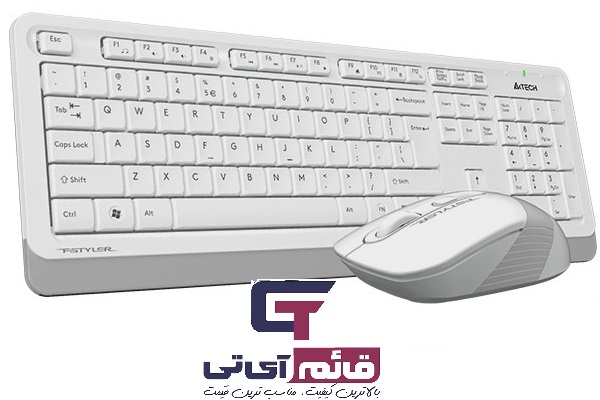 کیبورد ماوس ایفورتک بدون سیم مدل KEYBOARD MOUSE A4TECH FSYLER FG-1010 S در قائم آی تی