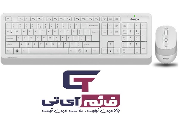 کیبورد ماوس ایفورتک بدون سیم مدل KEYBOARD MOUSE A4TECH FSYLER FG-1010 S در قائم آی تی