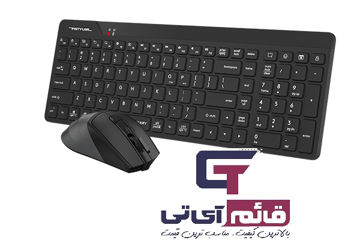 کیبورد و ماوس بیسیم ایفورتک مدل Wireless Keyboard & Mouse A4tech FG 2400 Air2 در قائم آی تی 