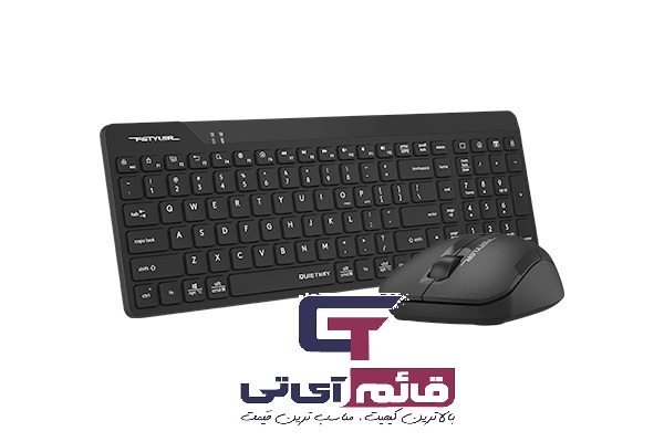 بهترین قیمت،خرید و مشخصات کیبورد و ماوس بیسیم ایفورتک مدل Wireless Keyboard & Mouse A4tech FG2300 Air در قائم آی تی 