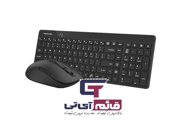 بهترین قیمت،خرید و مشخصات کیبورد و ماوس بیسیم ایفورتک مدل Wireless Keyboard & Mouse A4tech FG2300 Air در قائم آی تی 