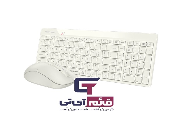 بهترین قیمت،خرید و مشخصات کیبورد و ماوس بیسیم ایفورتک مدل Wireless Keyboard & Mouse A4tech FG2300 Air در قائم آی تی 