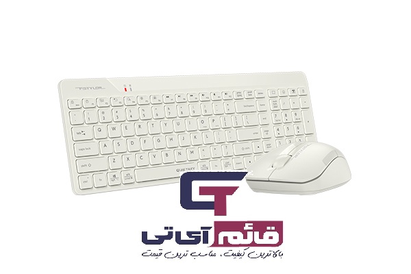 بهترین قیمت،خرید و مشخصات کیبورد و ماوس بیسیم ایفورتک مدل Wireless Keyboard & Mouse A4tech FG2300 Air در قائم آی تی 