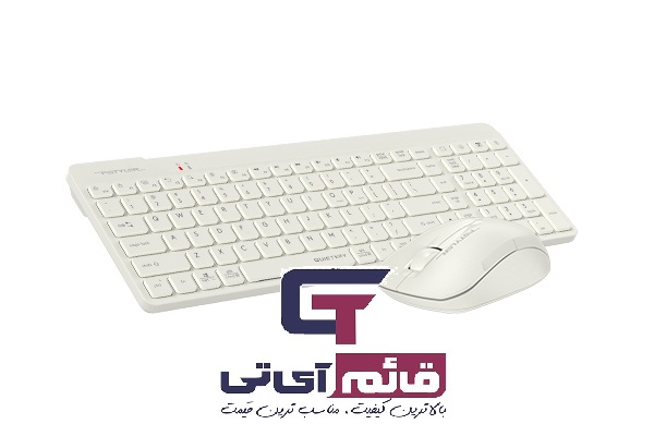 بهترین قیمت،خرید و مشخصات کیبورد و ماوس بیسیم ایفورتک مدل Wireless Keyboard & Mouse A4tech FG2300 Air در قائم آی تی 