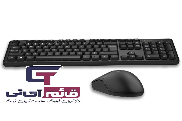 کیبورد و ماوس بدون سیم ایفورتک مدل KEYBOARD MOUSE WIRELESS A4TECH 3330NS در قائم آی تی 