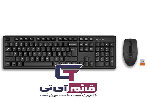 کیبورد و ماوس بدون سیم ایفورتک مدل KEYBOARD MOUSE WIRELESS A4TECH 3330NS