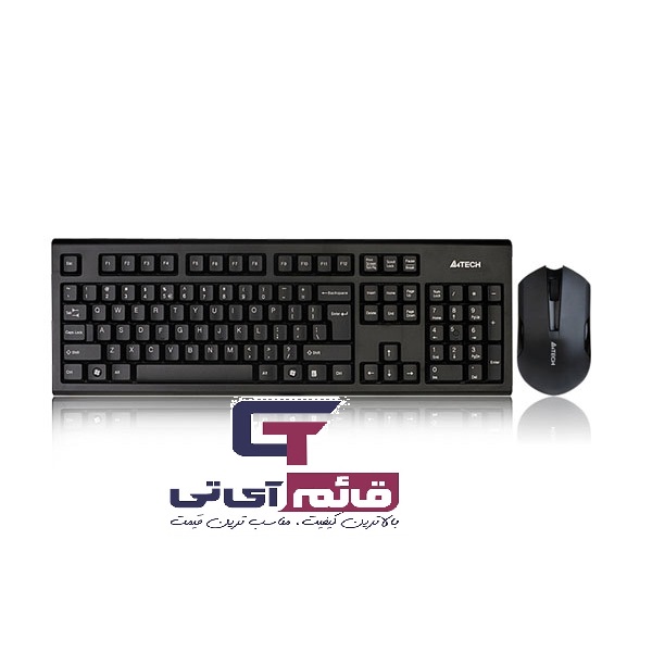 کیبورد و ماوس بیسیم  ایفورتک مدل KEYBOARD MOUSE WIRELESS A4TECH  3000 N در قائم آی تی