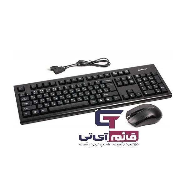 کیبورد و ماوس بیسیم  ایفورتک مدل KEYBOARD MOUSE WIRELESS A4TECH  3000 N در قائم آی تی