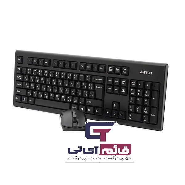 کیبورد و ماوس بیسیم  ایفورتک مدل KEYBOARD MOUSE WIRELESS A4TECH  3000 N در قائم آی تی