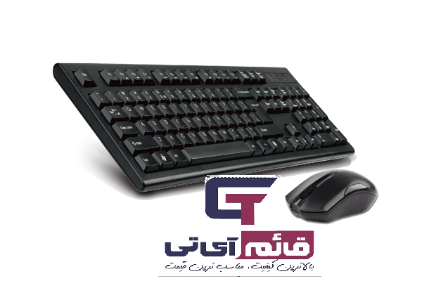 کیبورد و ماوس بیسیم  ایفورتک مدل KEYBOARD MOUSE WIRELESS A4TECH  3000 N در قائم آی تی