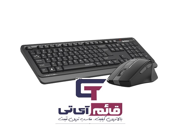 کیبورد و ماوس بدون سیم ای فورتک مدل Keyboard & Mouse Wireless A4tech FG 1035 در قائم آی تی 