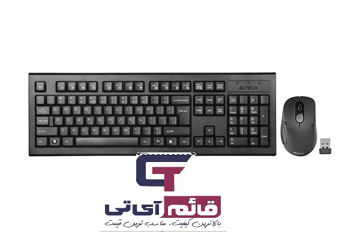 کیبورد و ماوس بی سیم ایفورتک مدل KEYBOARD MOUSE A4TECH WIRLESS 7100N در قائم آی تی 