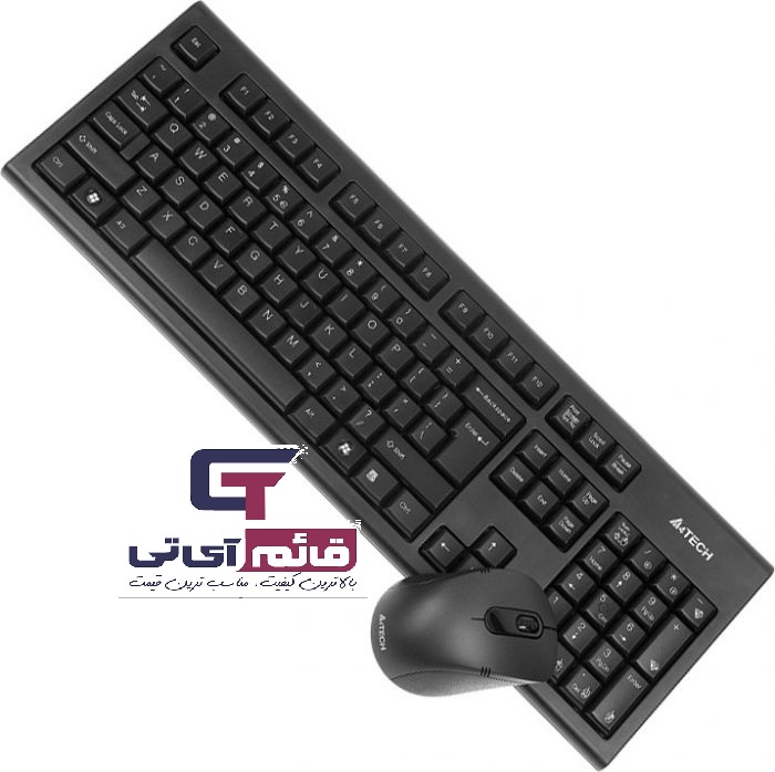 کیبورد و ماوس بی سیم ایفورتک مدل KEYBOARD MOUSE A4TECH WIRLESS 7100N در قائم آی تی 