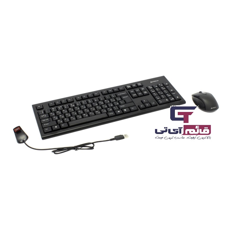 کیبورد و ماوس بی سیم ایفورتک مدل KEYBOARD MOUSE A4TECH WIRLESS 7100N در قائم آی تی 