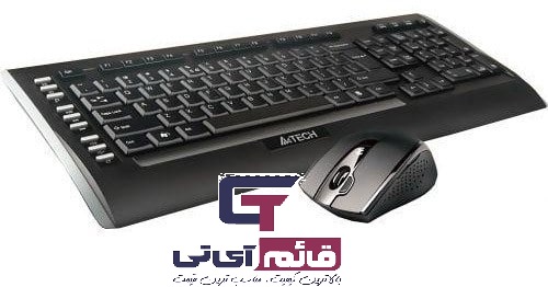 کیبورد و ماوس بی سیم ایفورتک مدل KEYBOARD MOUSE A4TECH 9300f در قائم آی تی 