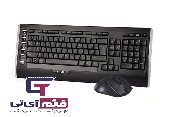 کیبورد و ماوس بی سیم ایفورتک مدل KEYBOARD MOUSE A4TECH 9300f در قائم آی تی 