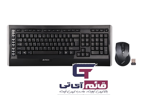 کیبورد و ماوس بی سیم ایفورتک مدل KEYBOARD MOUSE A4TECH 9300f در قائم آی تی 