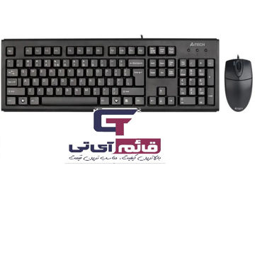 کیبورد و ماوس سیمدار ایفورتک مدل KEYBOARD MOUSE A4TECH 8520DS در قائم آی تی 