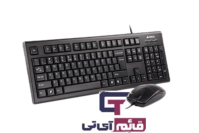 کیبورد و ماوس سیمدار ایفورتک مدل KEYBOARD MOUSE A4TECH 8520DS در قائم آی تی 