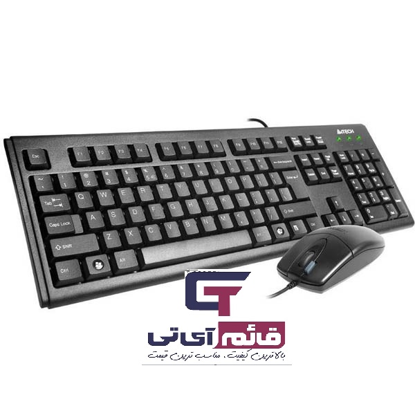 کیبورد و ماوس سیمدار ایفورتک مدل KEYBOARD MOUSE A4TECH 8520DS در قائم آی تی 