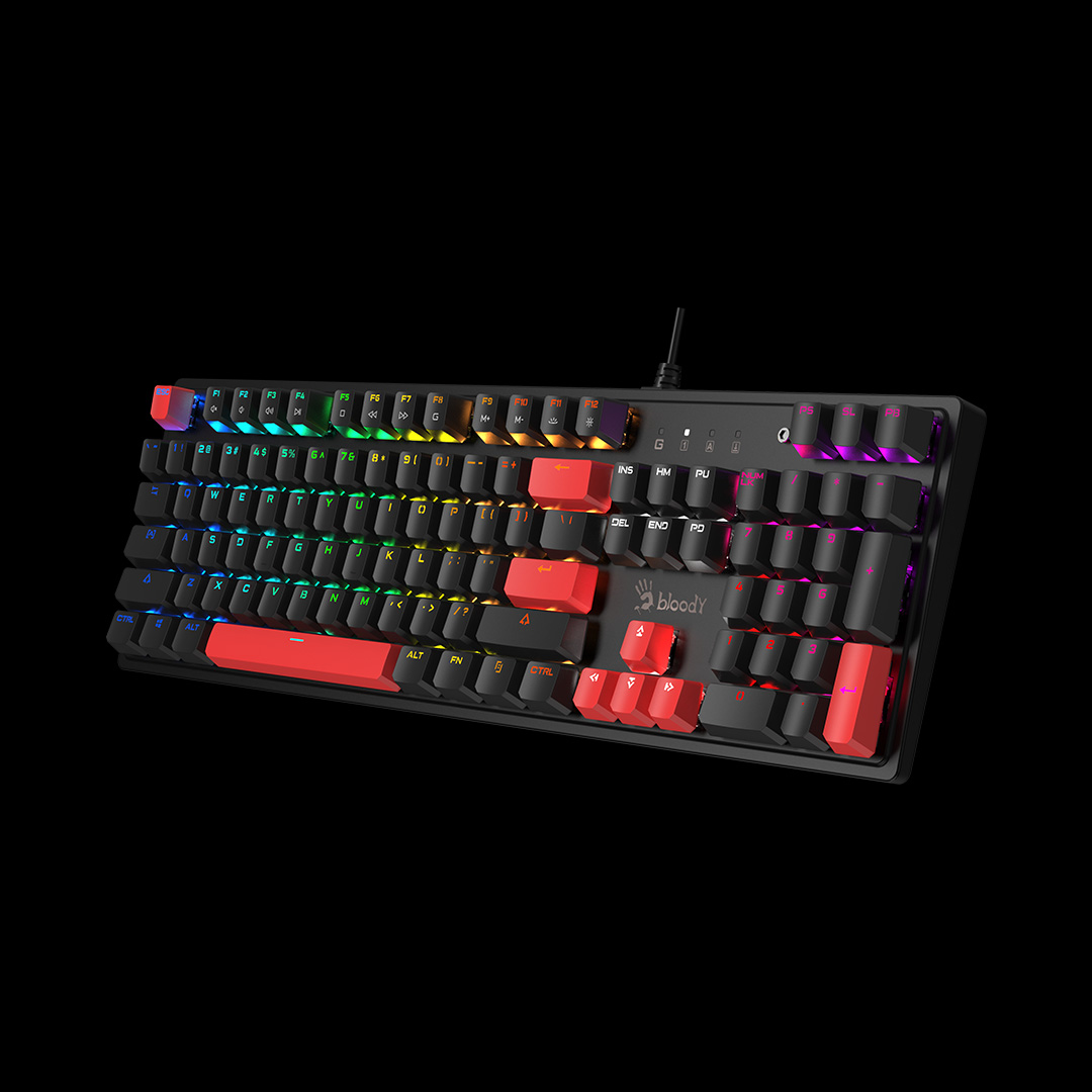 کیبورد گیمینگ مکانیکال ایفورتک سری بلادی مدل Mechanical RGB Gaming Keyboard A4tech Bloody S510R در قائم آی تی 