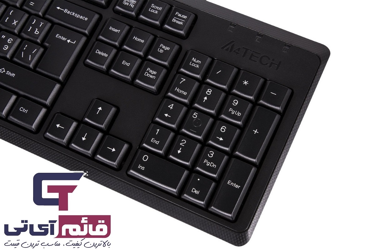 کیبورد سیم دار ایفورتک مدل Wired  Keyboard  A4tech  KR 92 در قائم آی تی 