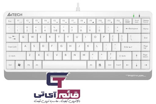 کیبورد سیم دار مینی ایفورتک مدل Mini Wired Keyboard A4TECH FK-11 White