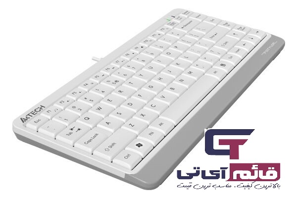 کیبورد سیم دار مینی ایفورتک مدل Mini Wired Keyboard A4TECH FK-11 White در قائم آی تی 