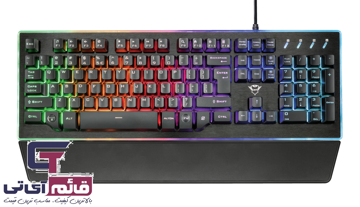 کیبورد گیمینگ مکانیکال تراست مدل Trust Gaming Thura AZERTY Semi Mechanical LED GXT 860 در قائم آی تی 